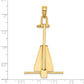 Large 3-D Fluke-Style Anchor with Moveable Fins Pendant - WBC
