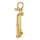 3-D Polished Anchor 2-Piece and Moveable Charm - WBC
