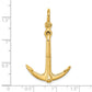 3-D Polished Anchor 2-Piece and Moveable Charm - WBC