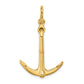3-D Polished Anchor 2-Piece and Moveable Charm - WBC