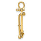 3-D Polished Anchor 2-Piece and Moveable Charm - WBC