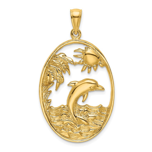 Dolphin Jumping in Ocean Scene Charm - WBC