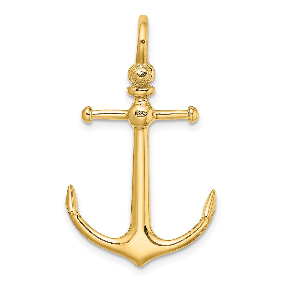 3-D Anchor with Shackle Bail Charm - WBC