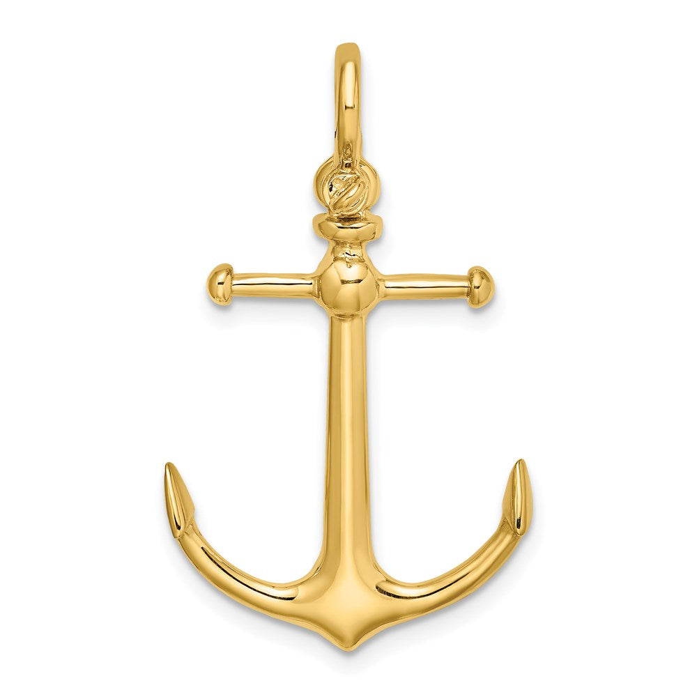 3-D Anchor with Shackle Bail Charm - WBC