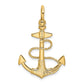 3-D Textured Anchor with Rope and Shackle Bail Charm - WBC