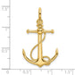 3-D Anchor with Long T-Bar and Shackle Bail Charm - WBC