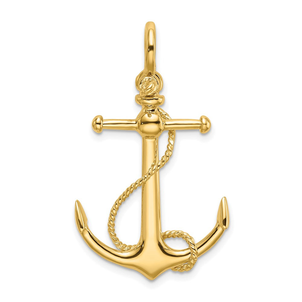 3-D Anchor with Long T-Bar and Shackle Bail Charm - WBC