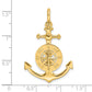 3-D Small Anchor with Nautical Compass with Shackle Bail Charm - WBC