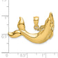 Polished Textured Dolphin Charm - WBC
