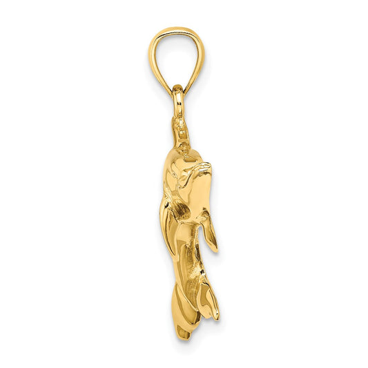 Polished Swimming Dolphin Charm - WBC