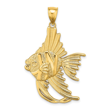 Textured Large Angelfish Charm - WBC