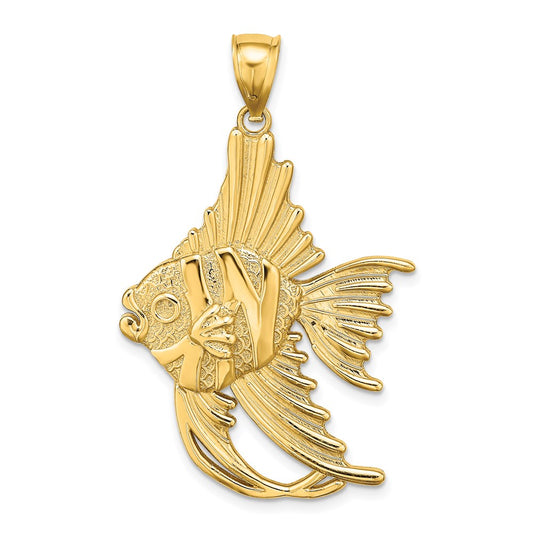 Textured Large Angelfish Charm - WBC