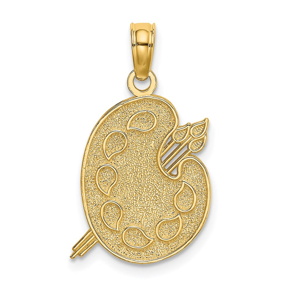 Engraved Textured Painters Palette Charm - WBC