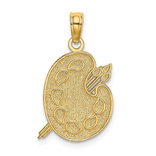 Engraved Textured Painters Palette Charm - WBC