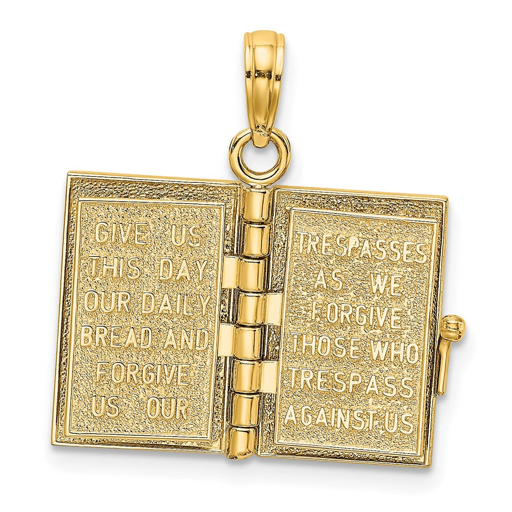 3-D HOLY BIBLE with Lord's Prayer and Moveable Pages Pendant - WBC