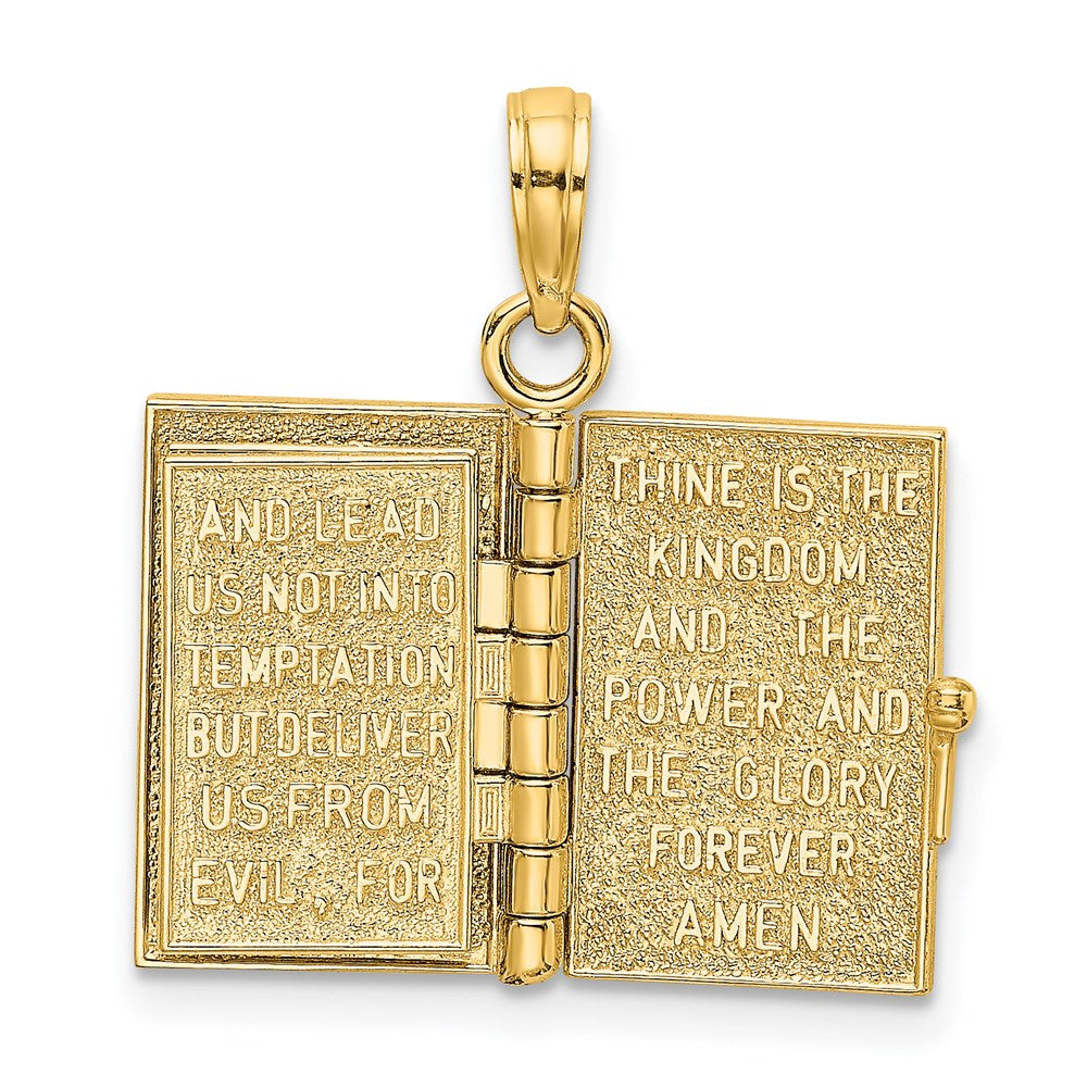 3-D HOLY BIBLE with Lord's Prayer and Moveable Pages Pendant - WBC