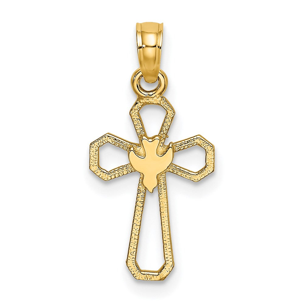 Cut-Out Cross with Dove Charm - WBC