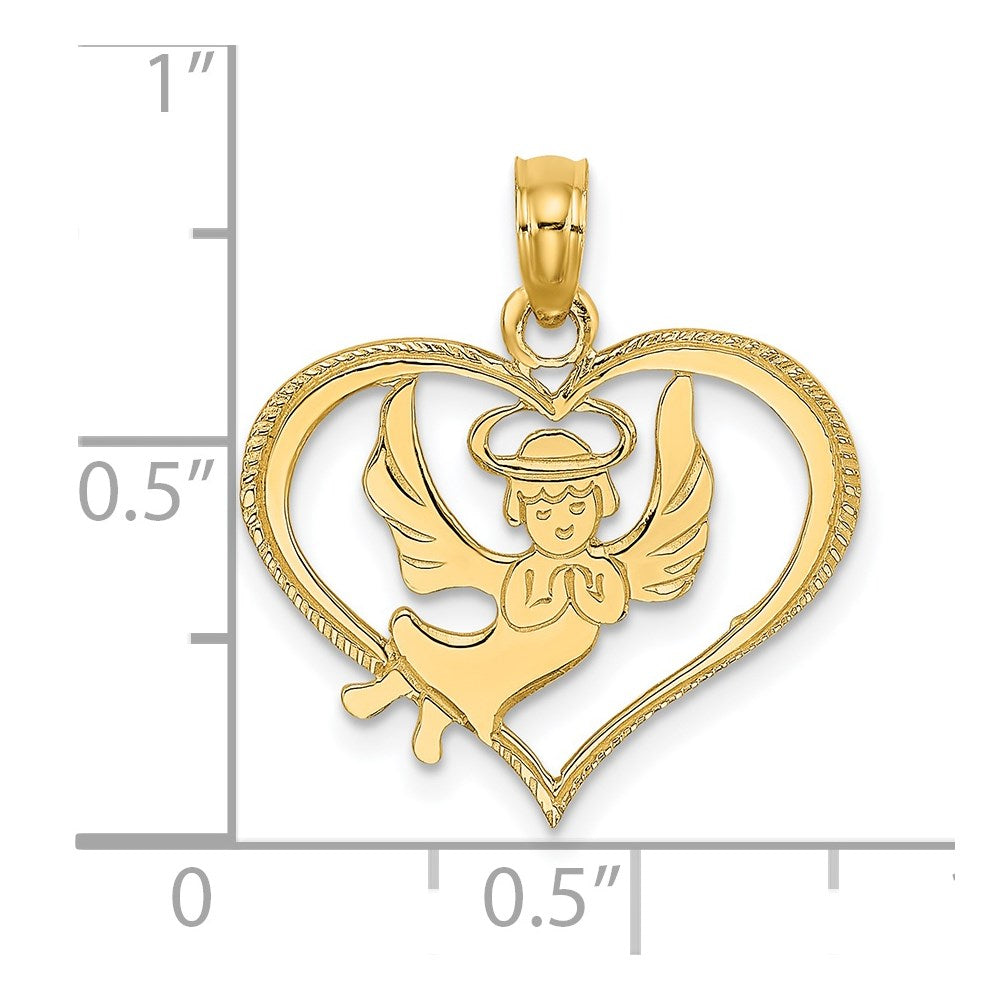 Polished Angel In Heart Charm - WBC