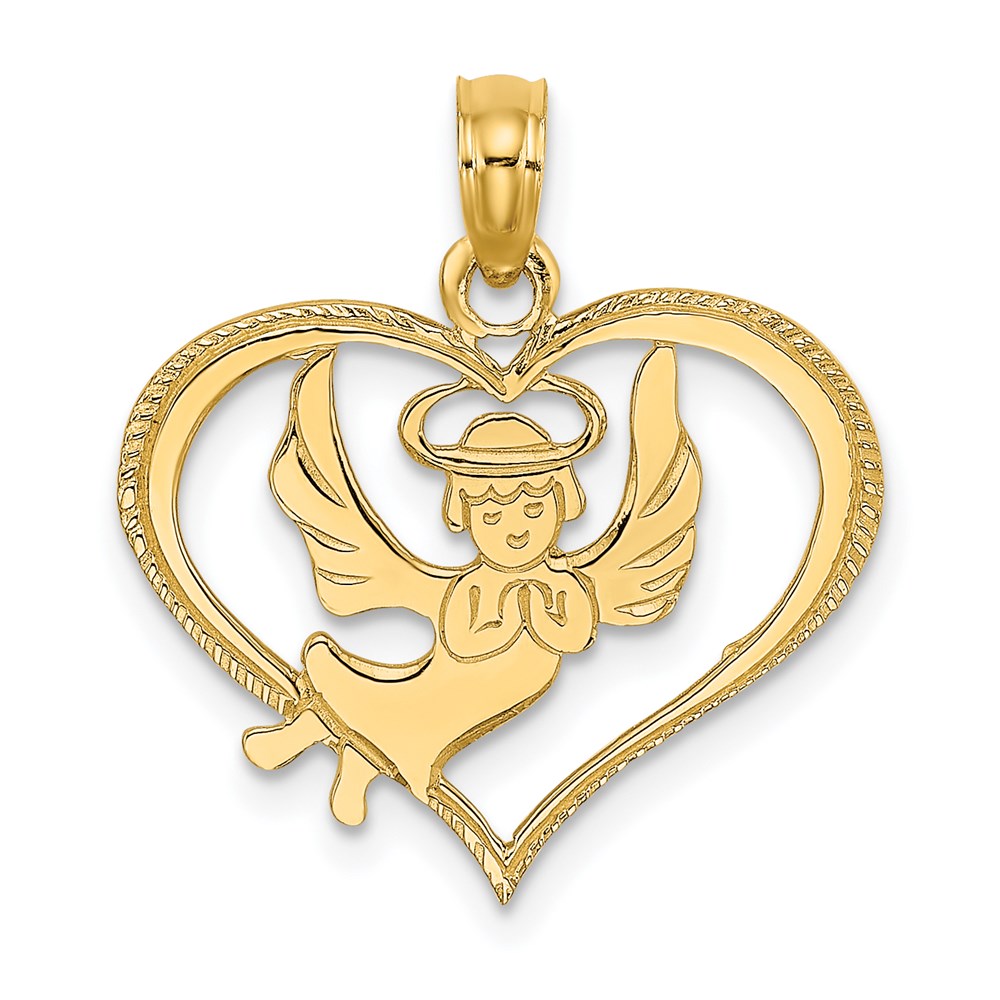Polished Angel In Heart Charm - WBC