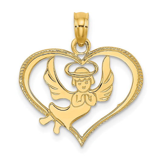 Polished Angel In Heart Charm - WBC