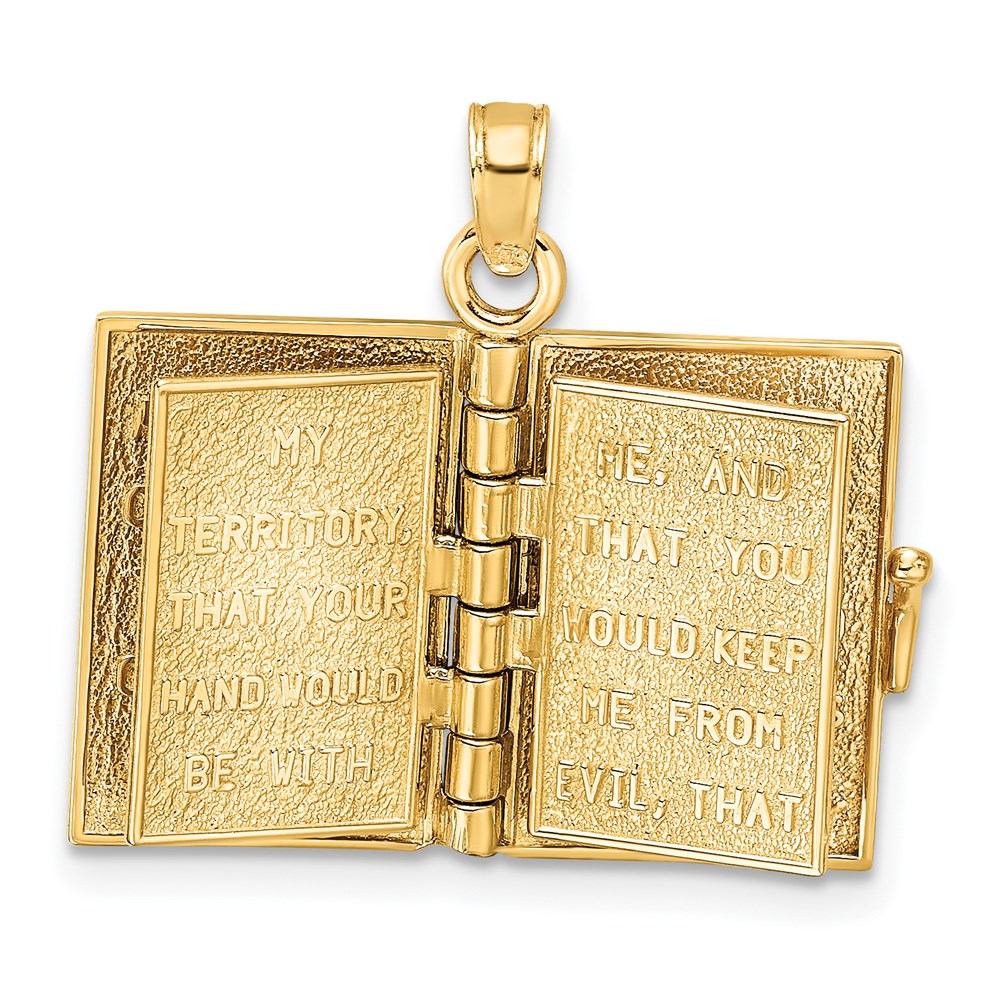 3-D THE JABEZ PRAYER Book 1st Chronicles 4:10 Moveable Pages Pendant - WBC