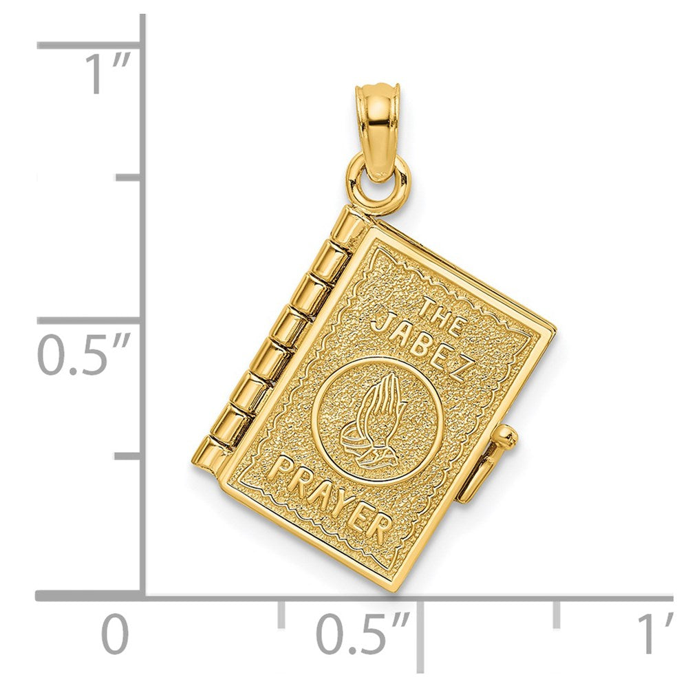 3-D THE JABEZ PRAYER Book 1st Chronicles 4:10 Moveable Pages Pendant - WBC