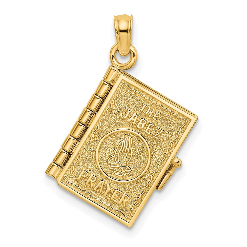 3-D THE JABEZ PRAYER Book 1st Chronicles 4:10 Moveable Pages Pendant - WBC