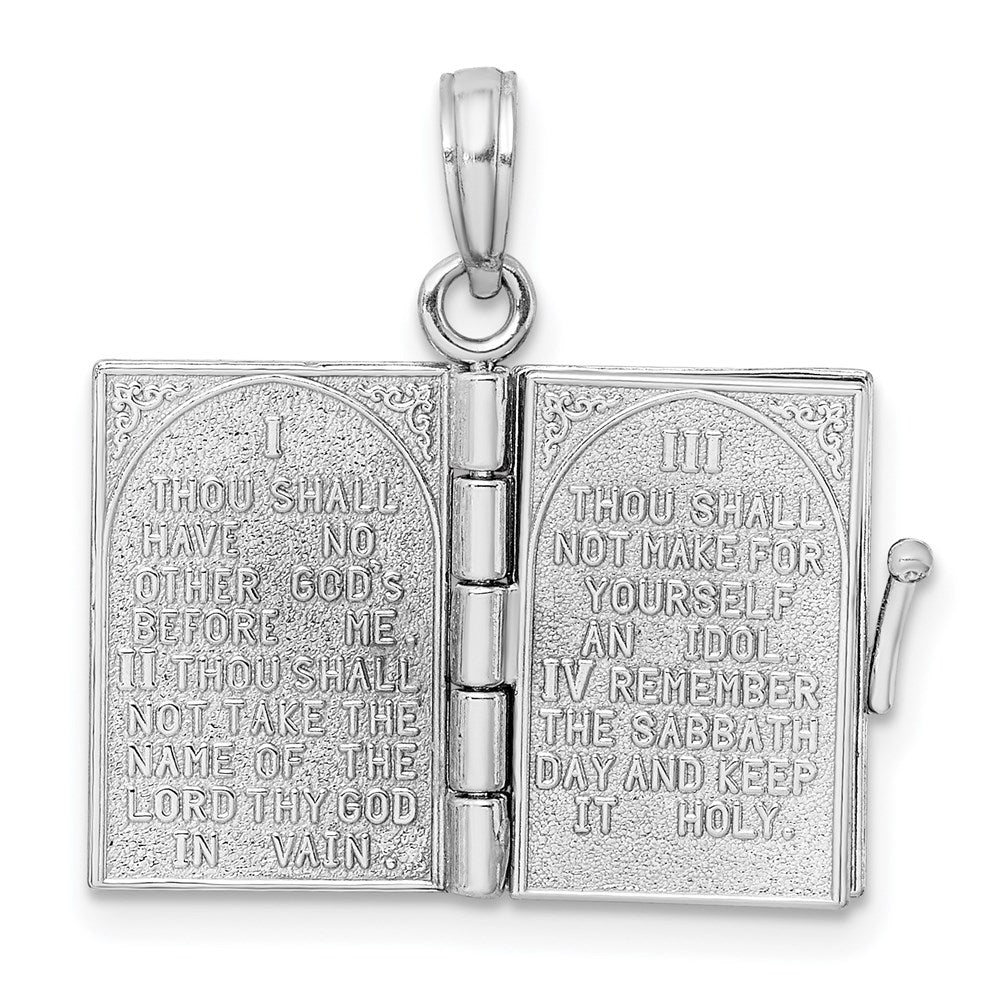 3-D THE TEN COMMANDMENTS Book with Moveable Pages Pendant - WBC