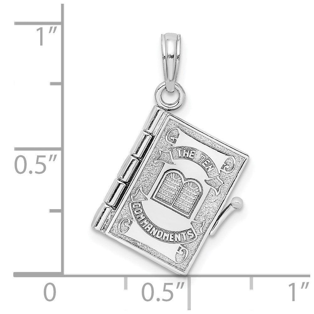 3-D THE TEN COMMANDMENTS Book with Moveable Pages Pendant - WBC