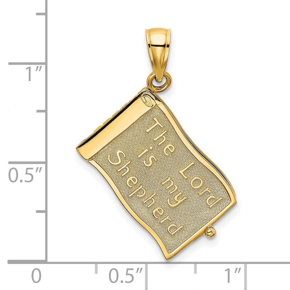 3-D THE LORD IS MY SHEPHERD Book Psalm 23 with Moveable Pages Pendant - WBC