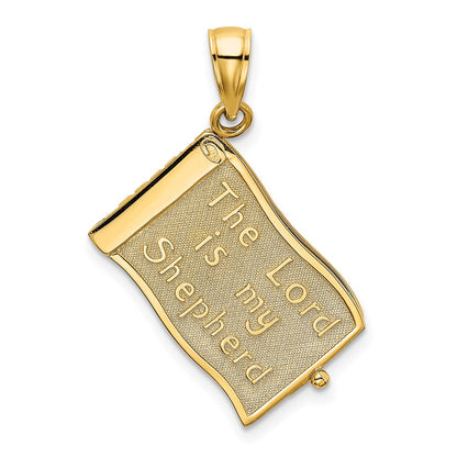 3-D THE LORD IS MY SHEPHERD Book Psalm 23 with Moveable Pages Pendant - WBC