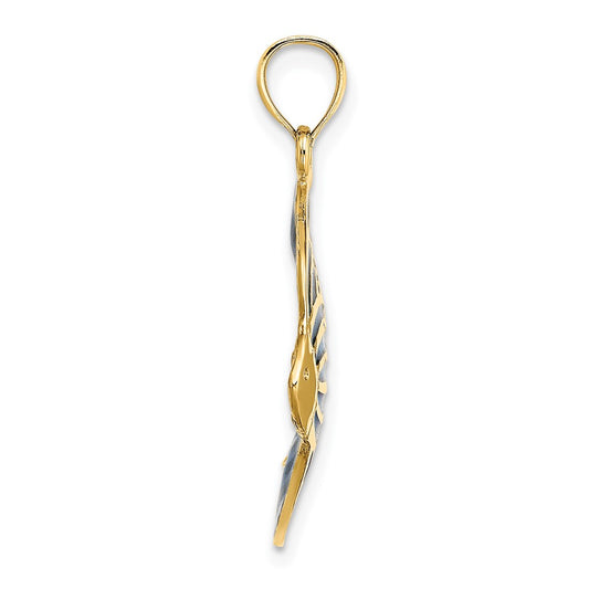 Blue Enameled Angelfish Charm - WBC