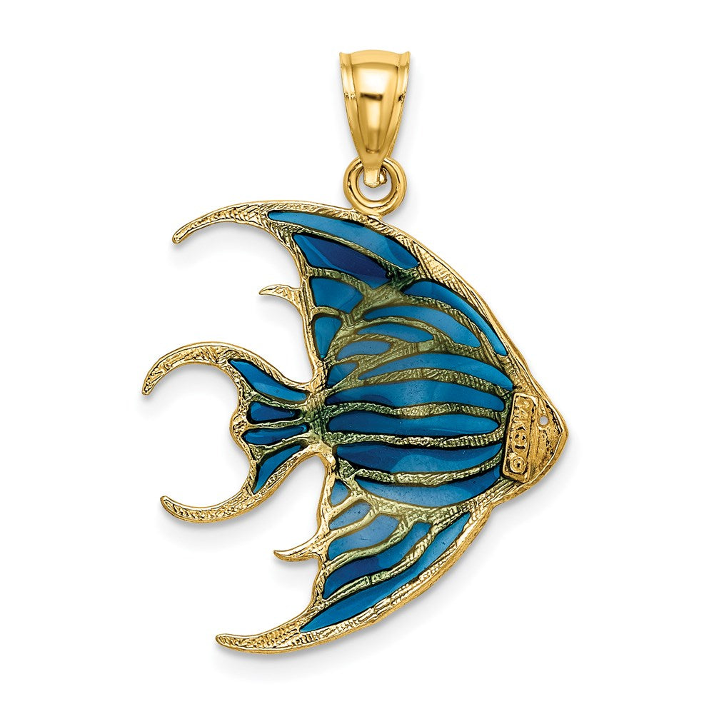 Blue Enameled Angelfish Charm - WBC