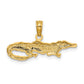 and Rhodium 2-D Alligator Charm - WBC