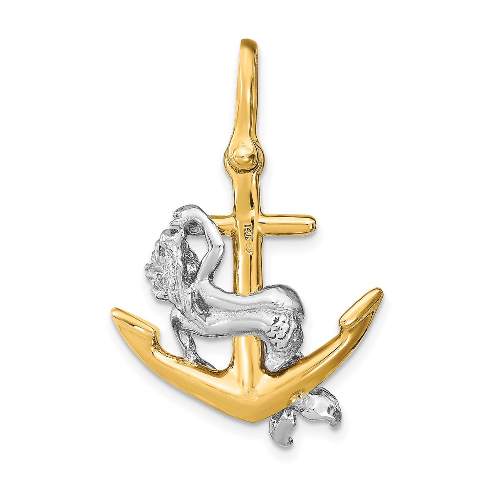 Two-Tone 3-D Anchor and Mermaid Charm - WBC
