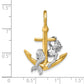 Two-Tone 3-D Anchor and Mermaid Charm - WBC
