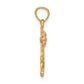 Two-Tone Dog Holding Flower Charm - WBC
