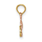 Two-Tone with Rhodium Dolphin and Wave Charm - WBC