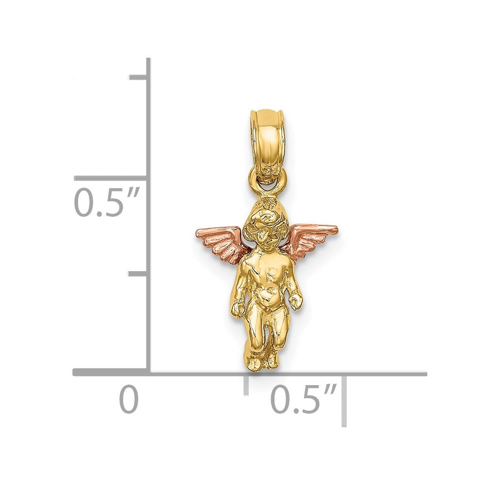 Two-Tone 3-D Mini Guardian Angel Charm - WBC