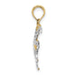 and Rhodium Cut-Out Angelfish Charm - WBC