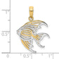 and Rhodium Cut-Out Angelfish Charm - WBC
