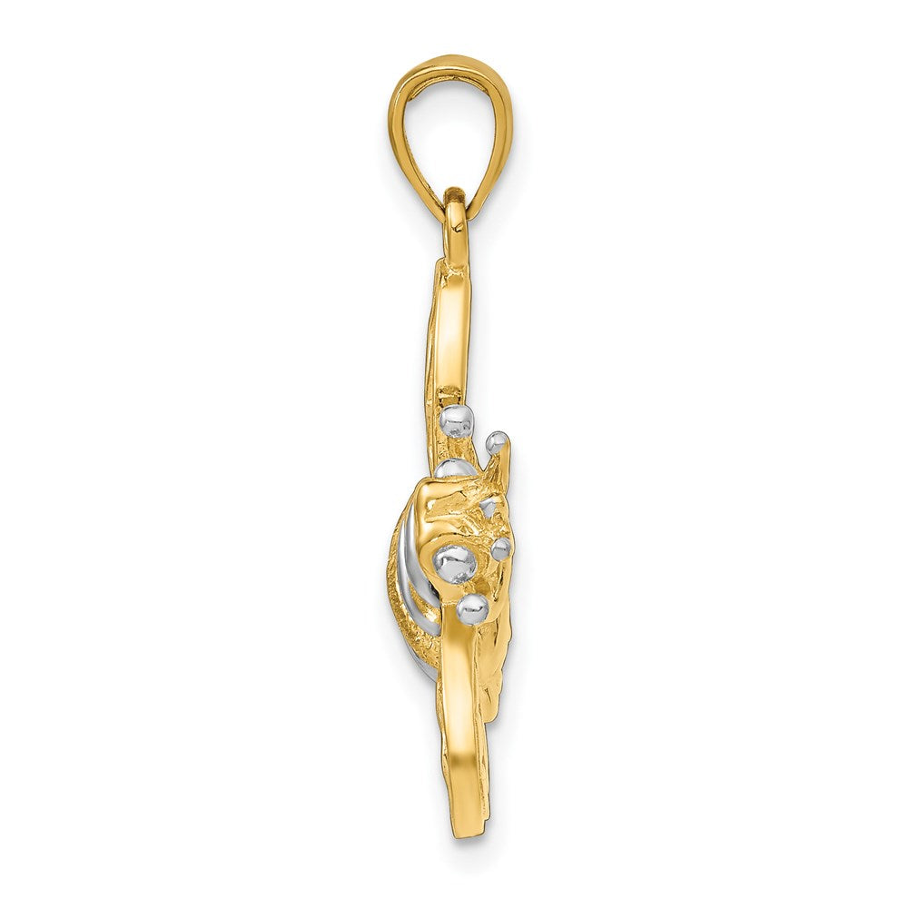 and Rhodium 3-D Bumblebee Charm - WBC