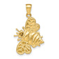 and Rhodium 3-D Bumblebee Charm - WBC