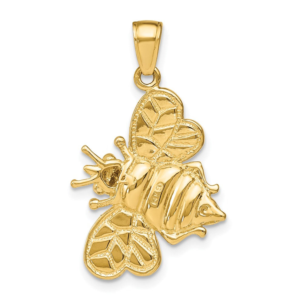 and Rhodium 3-D Bumblebee Charm - WBC