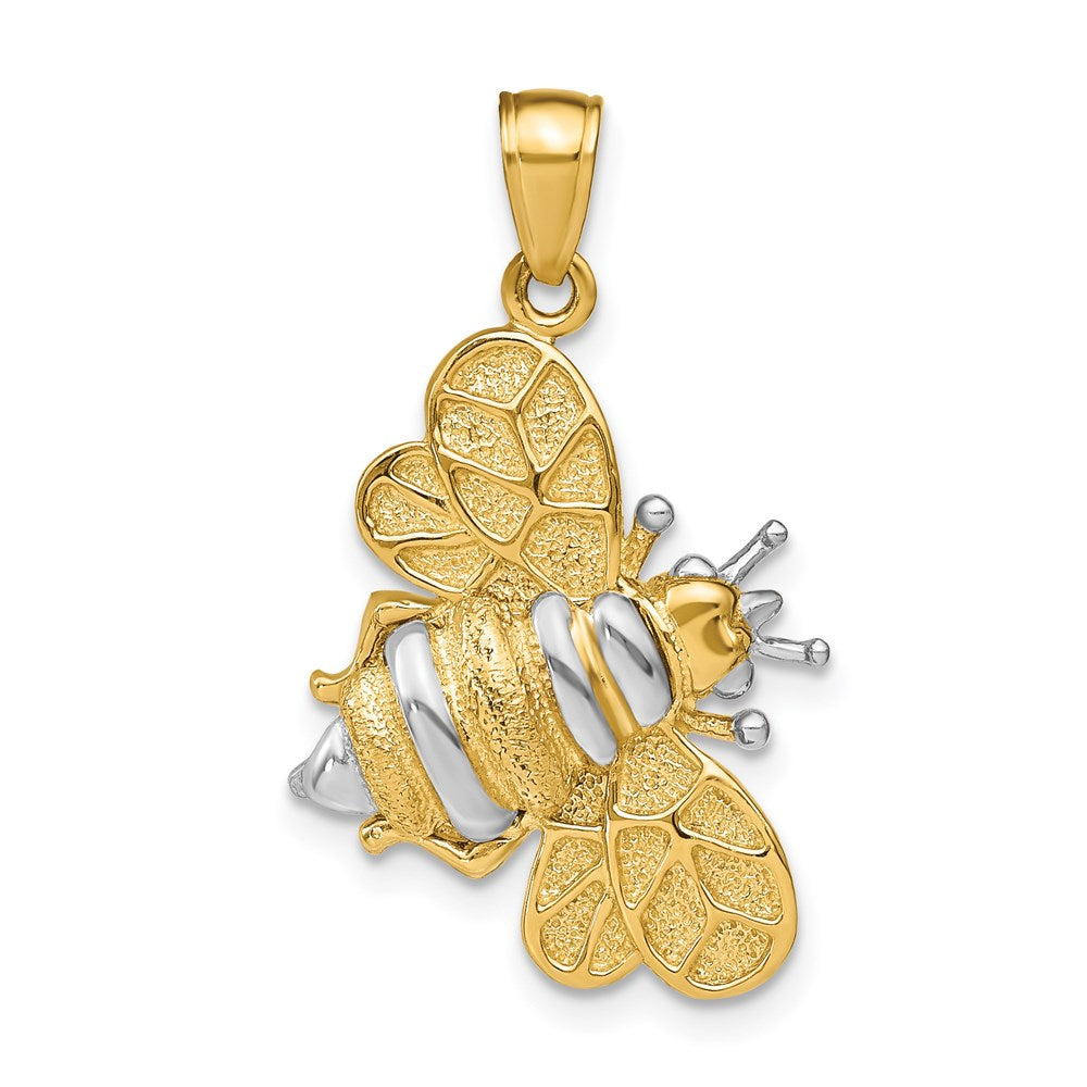 and Rhodium 3-D Bumblebee Charm - WBC