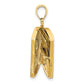and Rhodium 3-D FOOTPRINTS IN THE SAND Moveable Book with Paper Poem Insert Charm - WBC