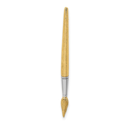 and Rhodium 3-D Water Paint Brush Charm - WBC