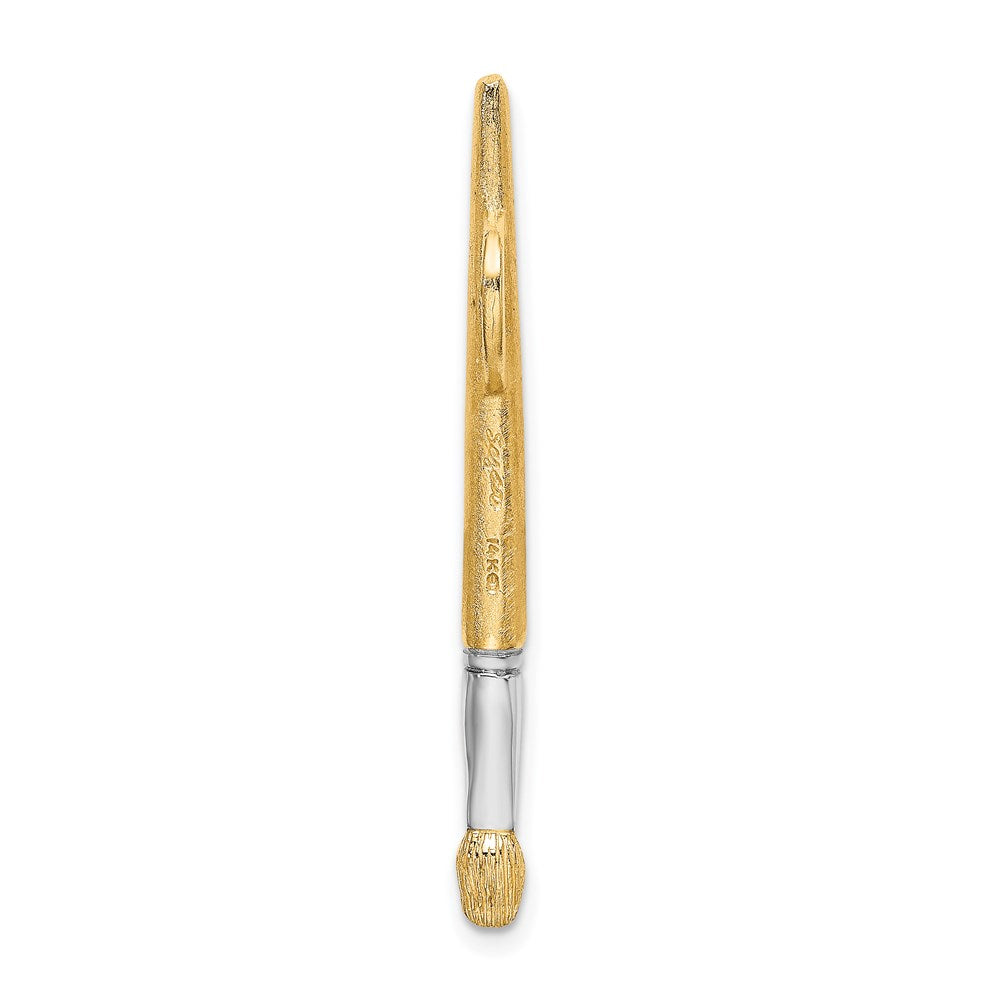 and Rhodium 3-D Oil Paint Brush Charm - WBC