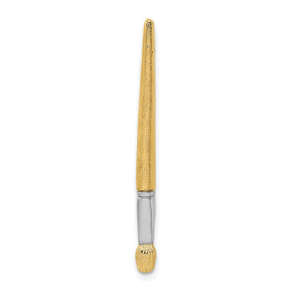 and Rhodium 3-D Oil Paint Brush Charm - WBC