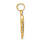 and Rhodium Textured Dragonfly Charm - WBC